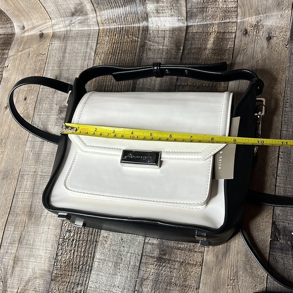 Charles & Keith black white vegan leather Crossbody bag - Picture 15 of 16
